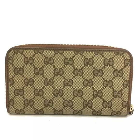 Authentic Gucci GG Logo Monogram Canvas/Leather Zippy Continental Wallet - Picture 4 of 13